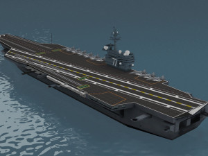 cvn 77 aircraft carrier 3D Model