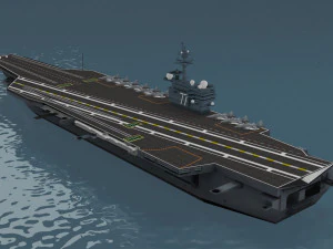 cvn 77 aircraft carrier 3D Model