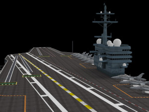 cvn 77 aircraft carrier 3D Model