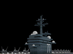 cvn 77 aircraft carrier 3D Model