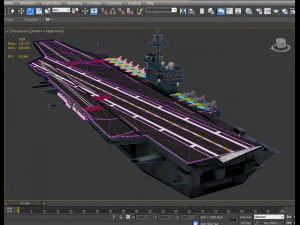 cvn 77 aircraft carrier 3D Model