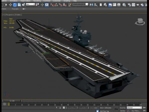 cvn 77 aircraft carrier 3D Model