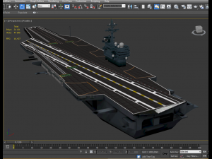 cvn 77 aircraft carrier 3D Model