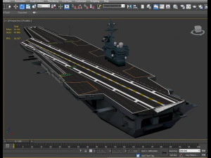 cvn 77 aircraft carrier 3D Model