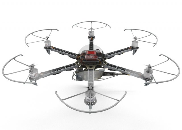 drone Model 3D .c4d .max .obj .3ds .fbx .stl .blend 