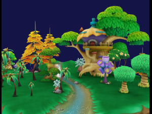 cartoon forest 3D Model