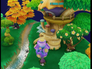 cartoon forest 3D Model