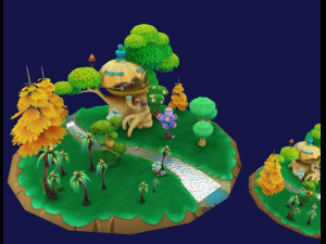 cartoon forest 3D Model