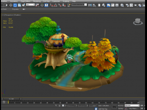 cartoon forest 3D Model