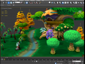 cartoon forest 3D Model