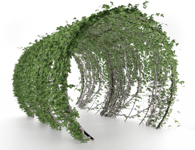 tunnel green plants 3D 模型 .c4d .max .obj .3ds .fbx .stl .blend 