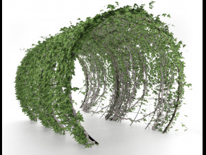 tunnel green plants 3D Model