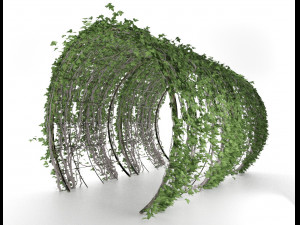 tunnel green plants 3D 模型