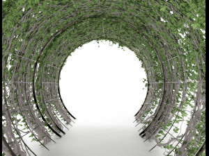 tunnel green plants 3D 模型