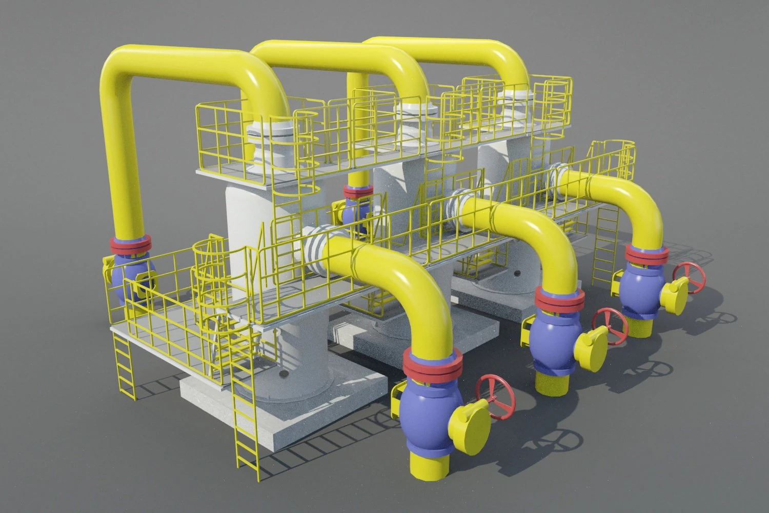 industrial dust collector 3D Model .c4d .max .obj .3ds .fbx .stl .blend 