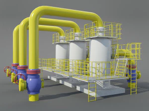 industrial dust collector 3D Model