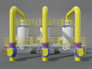 industrial dust collector 3D Model