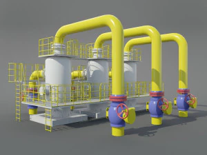 industrial dust collector 3D Model