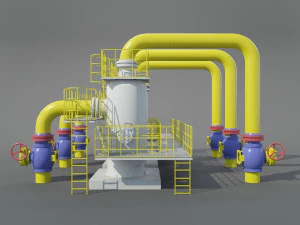 industrial dust collector 3D Model