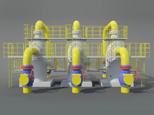 industrial dust collector 3D Model