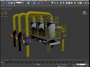 industrial dust collector 3D Model