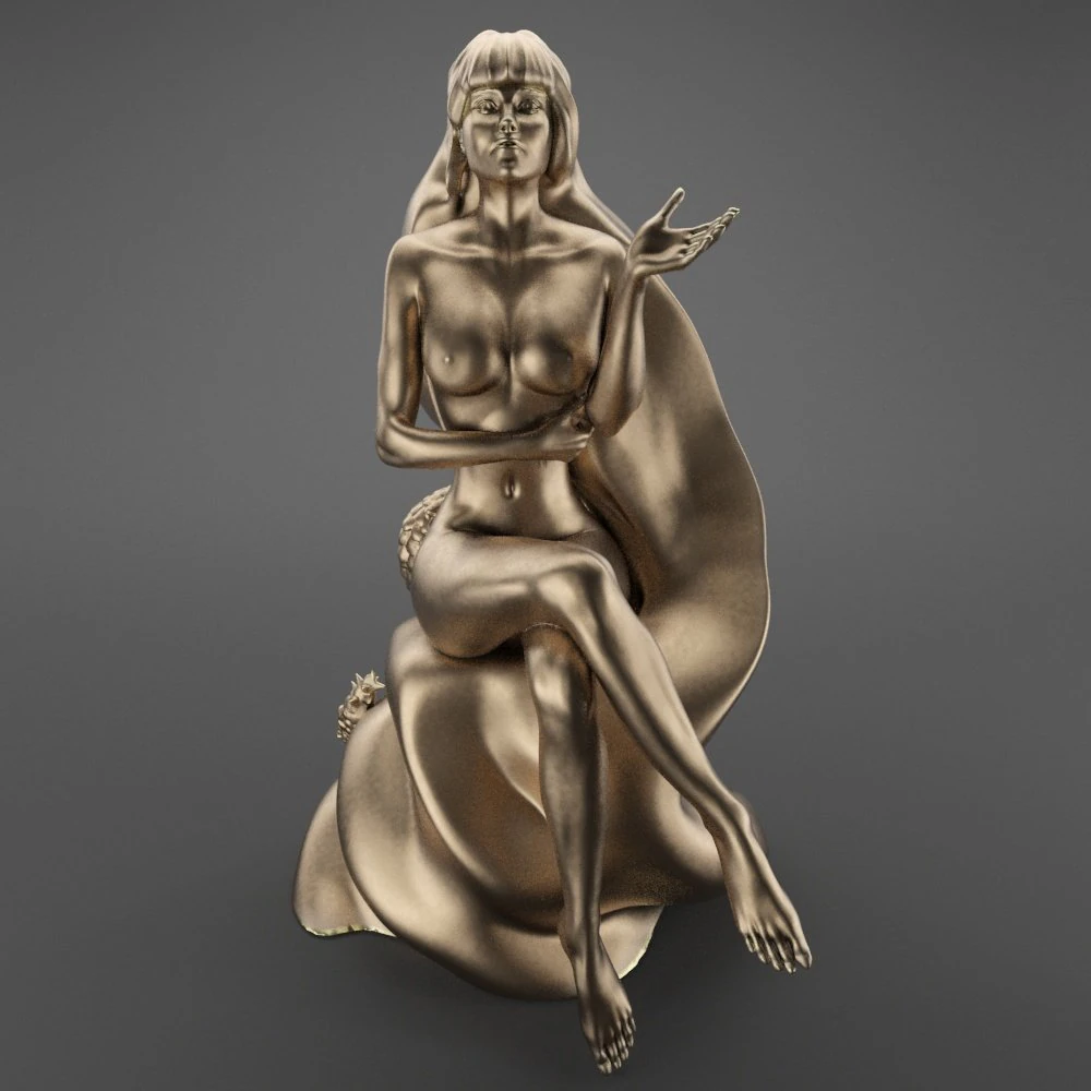 sitting demon girl 3D Model .c4d .max .obj .3ds .fbx .stl .blend 