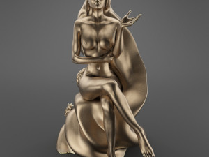 sitting demon girl 3D Модель