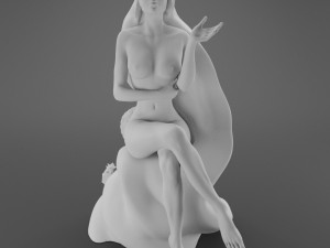 sitting demon girl 3D 模型