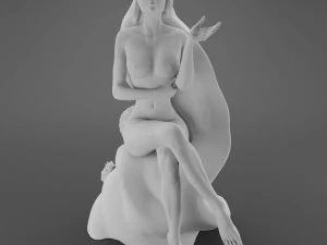 sitting demon girl 3D Model