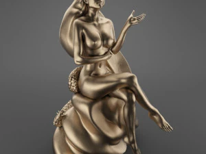 sitting demon girl 3D Model
