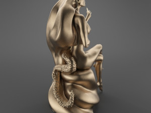 sitting demon girl 3D 模型