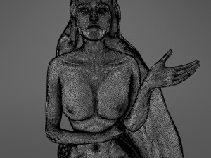sitting demon girl 3D 模型