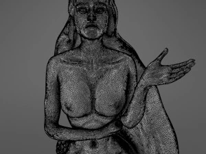 sitting demon girl 3D Model