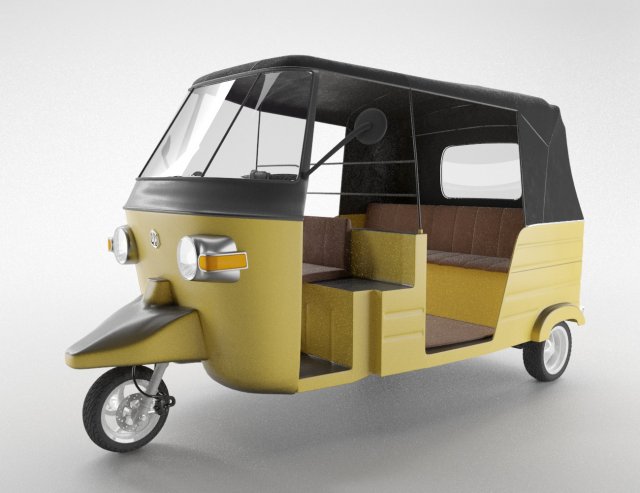 auto rickshaw 3D Модель .c4d .max .obj .3ds .fbx .stl .blend 