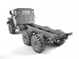 ural-4320 truck 3D Model