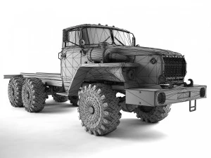 ural-4320 truck 3D Model