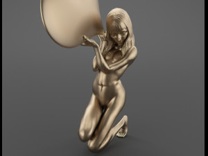 girl with a big heart 3D Модель