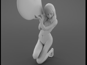 girl with a big heart 3D Модель
