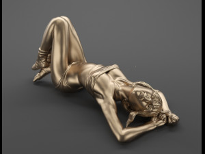 waking up girl 3Dモデル