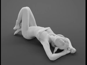 waking up girl 3D Model