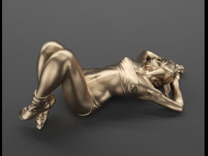 waking up girl Modelo 3D