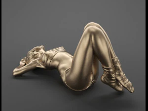 waking up girl 3D Model