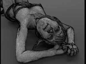 waking up girl 3D Model