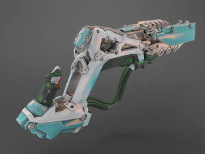 fucile fantasy fantascientifico Modello 3D