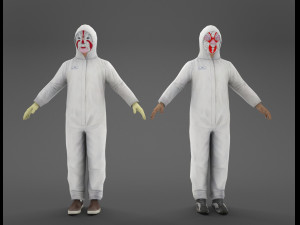 chinese hazmat suit male female 3D मॉडल