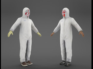 chinese hazmat suit male female 3D Модель