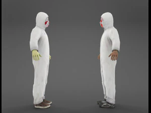 Китайский защитный костюм для мужчин и женщин 3D Модель