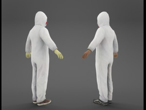 chinese hazmat suit male female 3D Модель