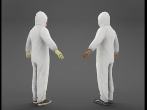 Китайский защитный костюм для мужчин и женщин 3D Модель