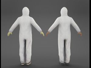 chinese hazmat suit male female 3D Модель